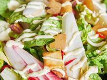 Close up of a cos lettuce salad