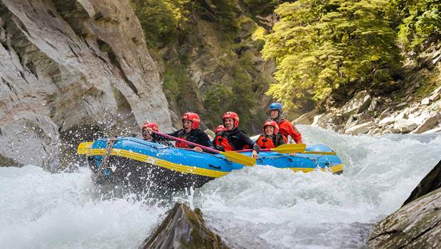 White water rafting on shotover river