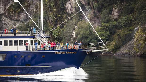 Fiordland Navigator cruising through Doubtful Sound