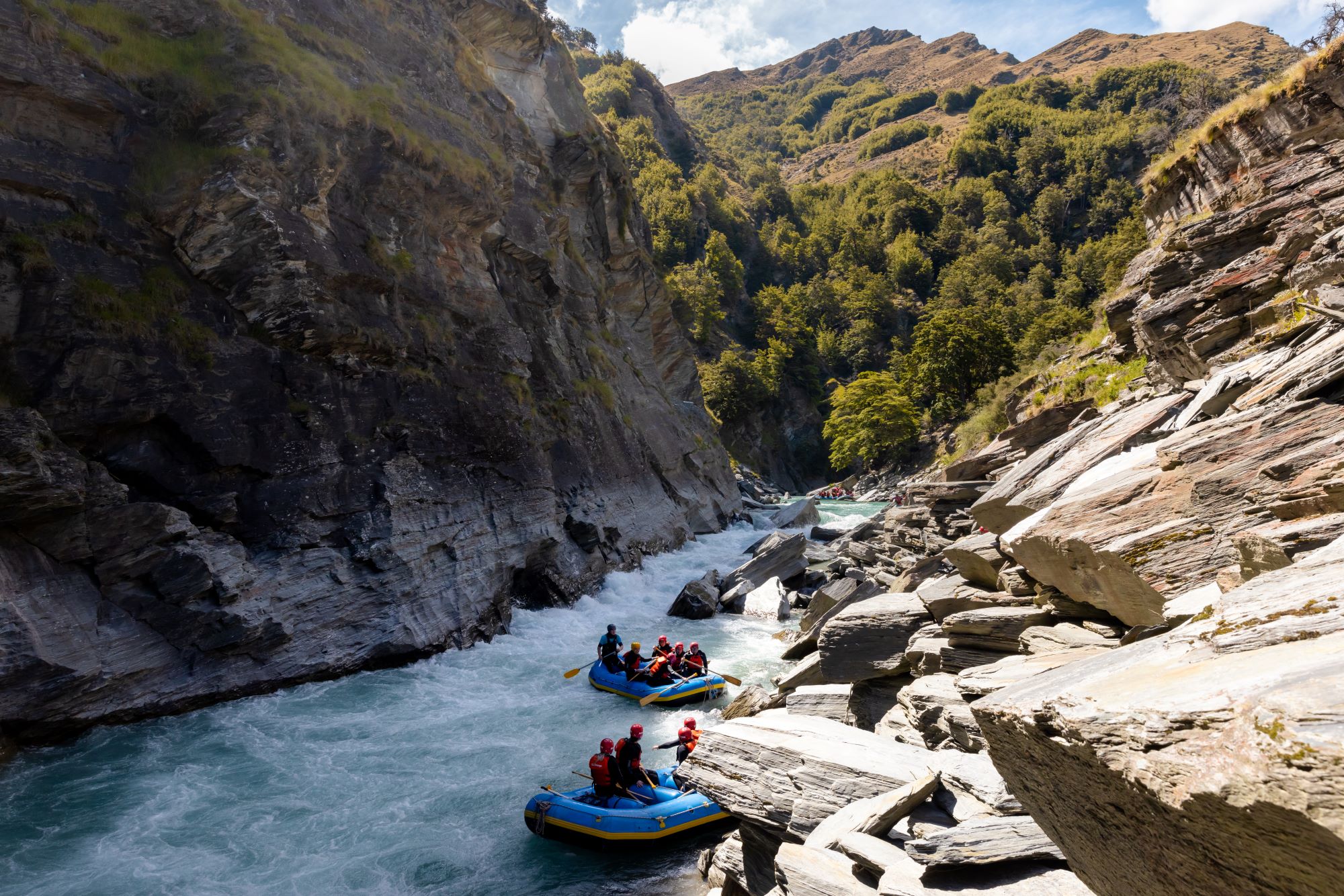Two rafts on the Kawarau River
